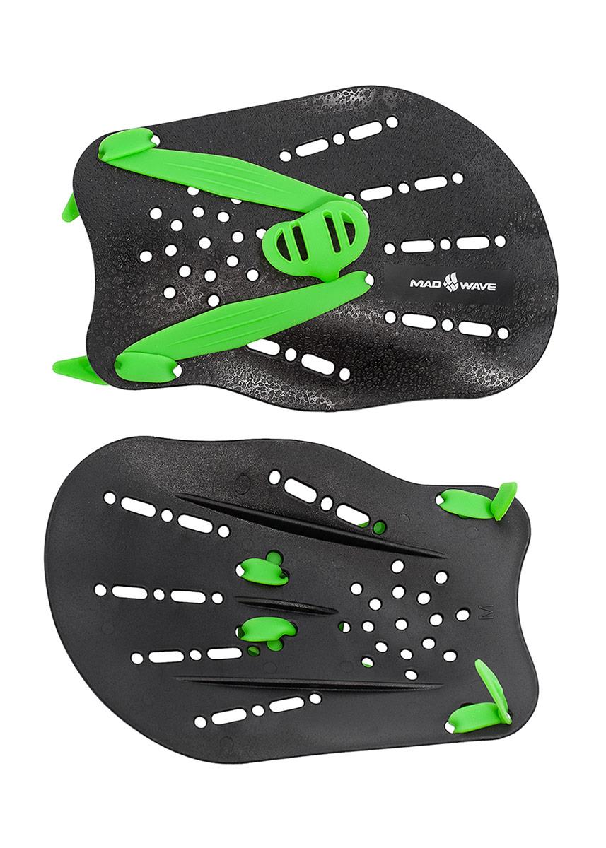 Mad Wave Hand Paddles - Black / Green