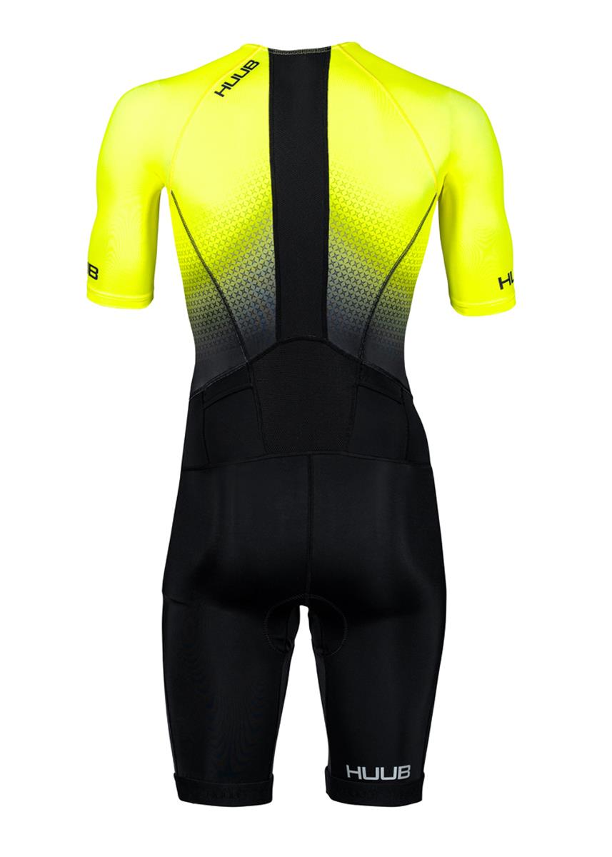 HUUB Men's Commit Long Course Tri Suit - Fluo Yellow/ Black