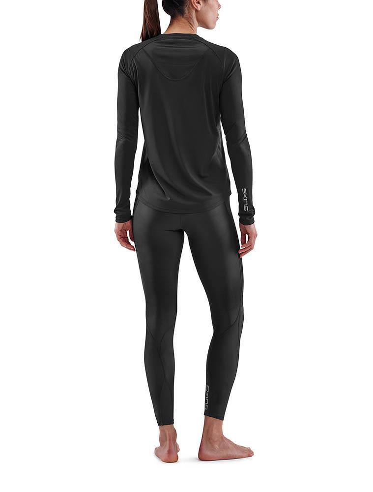 SKINS Series-3 Activewear Womens Long Sleeve Top - Black