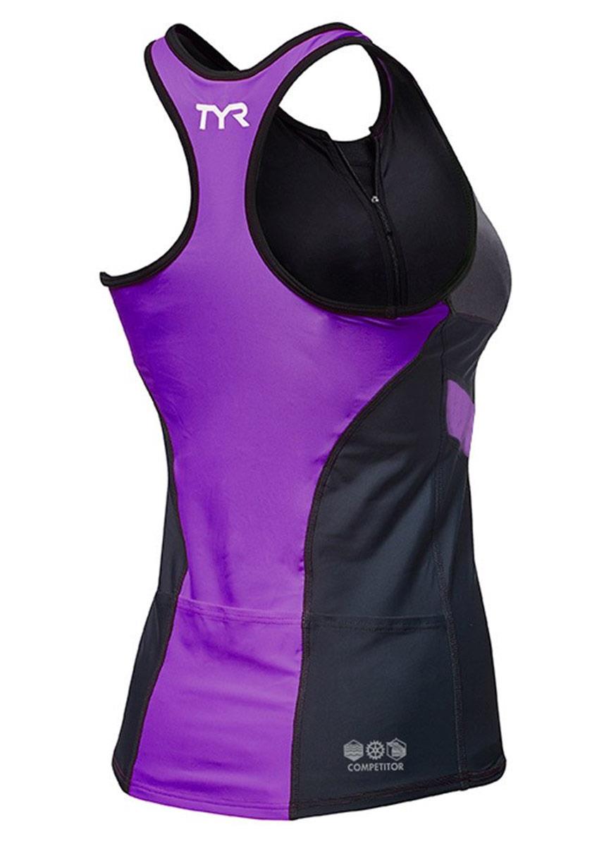 TYR Womens Competitor Tri Singlet - Purple/Black