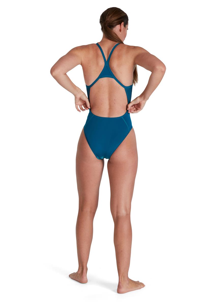 Speedo Maillot de bain Placement Digital Turnback - Nordic Teal/ Pool/ Fluo Yellow