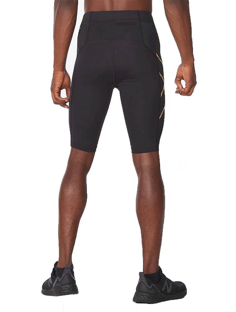 2XU Men's Light Speed Compression Shorts - Black/ Gold