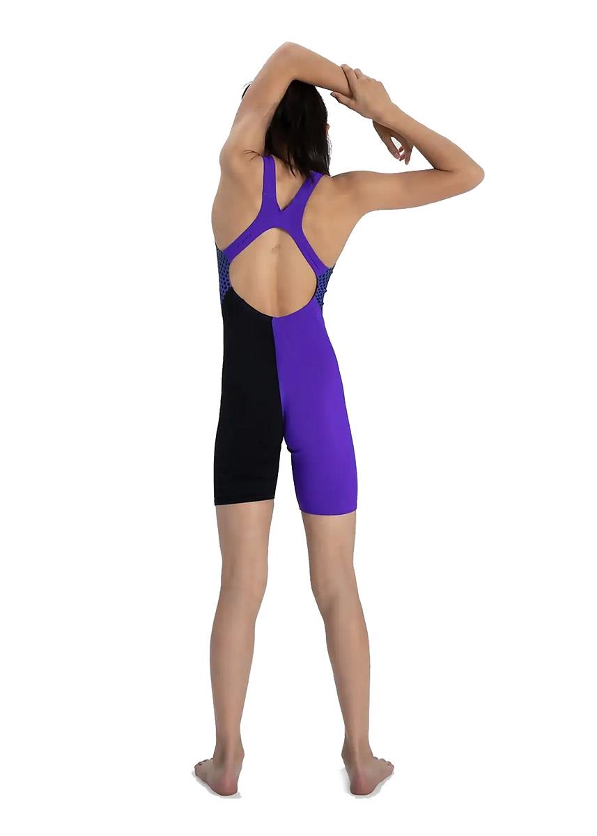 Speedo Girl's Fastskin Junior Endurance+ Openback Kneesuit - Black / Violet