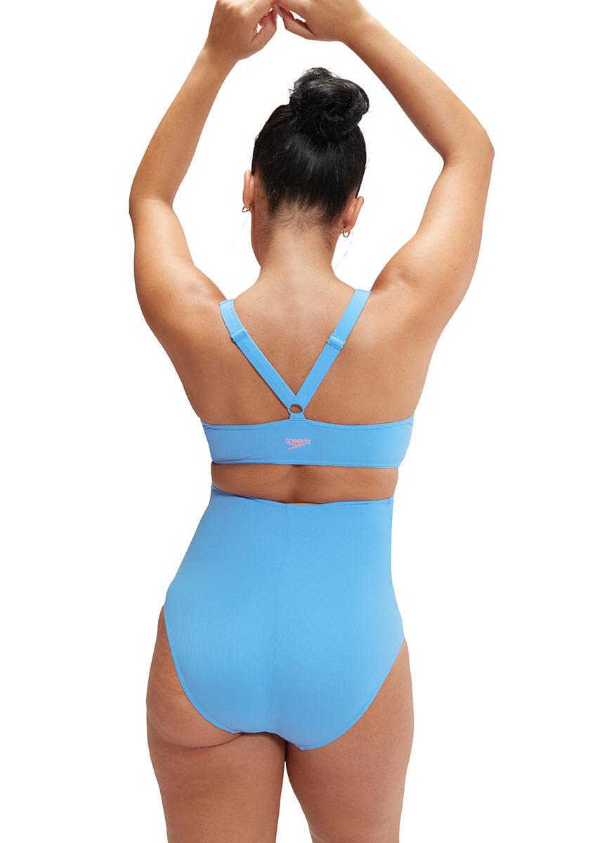 Speedo Maternity High Waisted Swim Bikini - Blue 