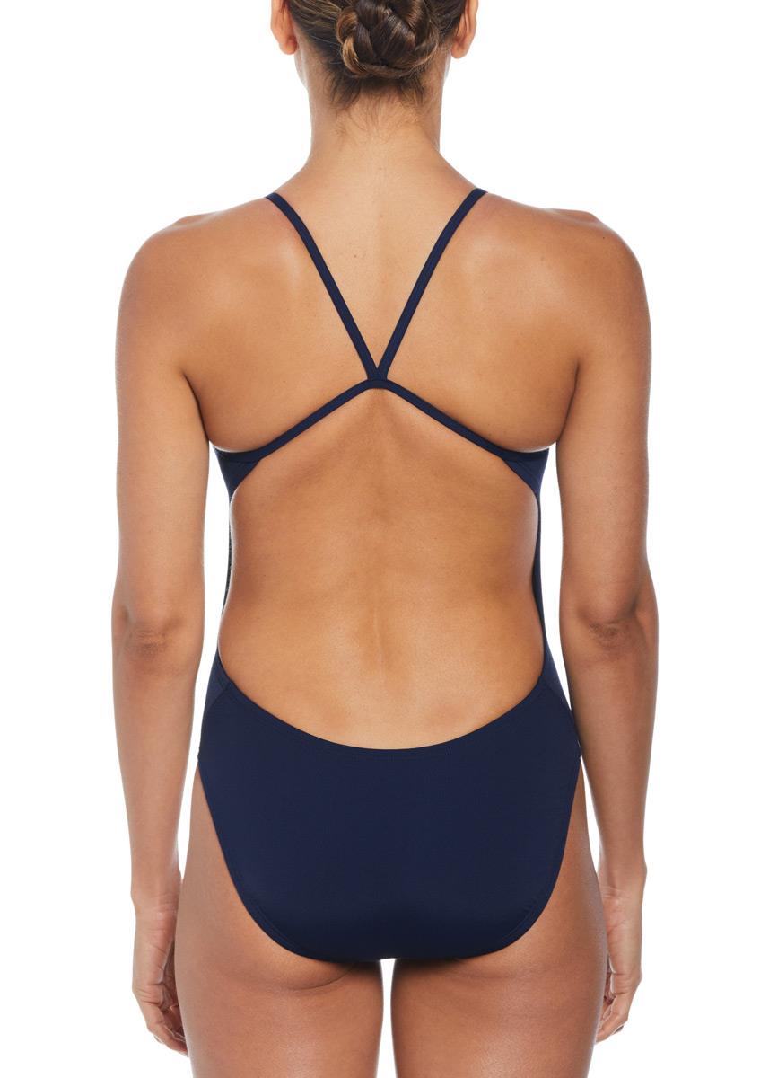 Nike Hydrastrong Solid Cutout One Piece Swimsuit - Midlnight Navy