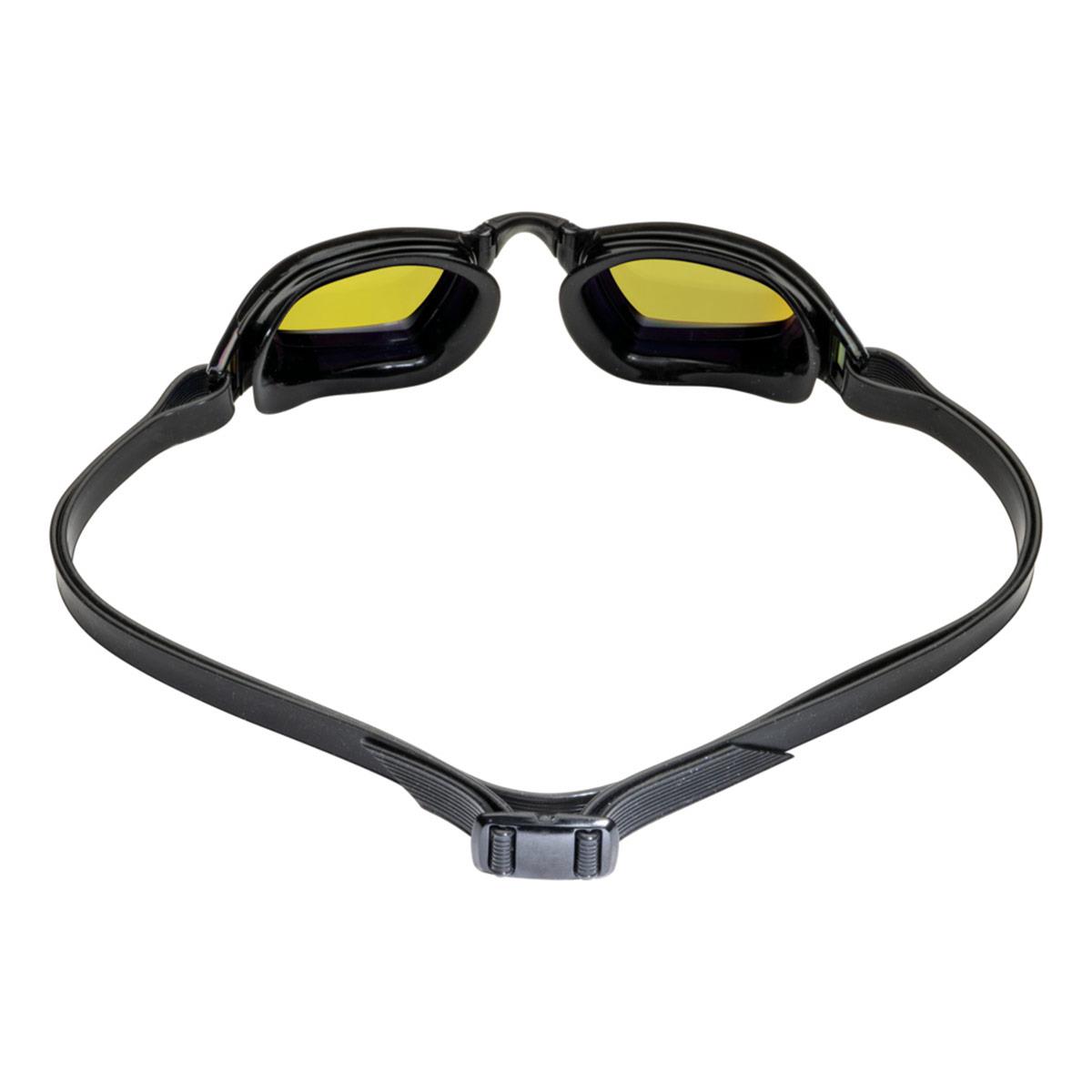 Aqua Sphere XCEED Yellow Titanium Mirrored Goggles - Black