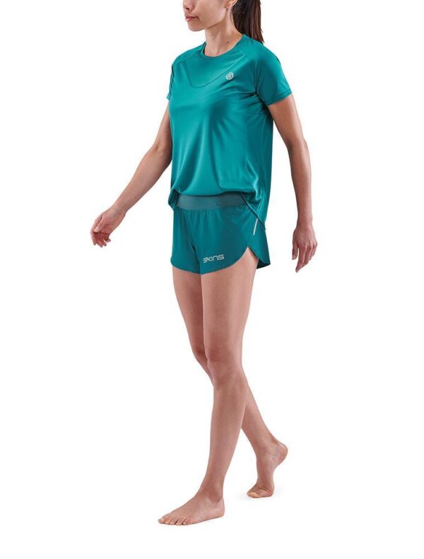 SKINS Series-3 Womens Short Sleeve Top - Teal-0