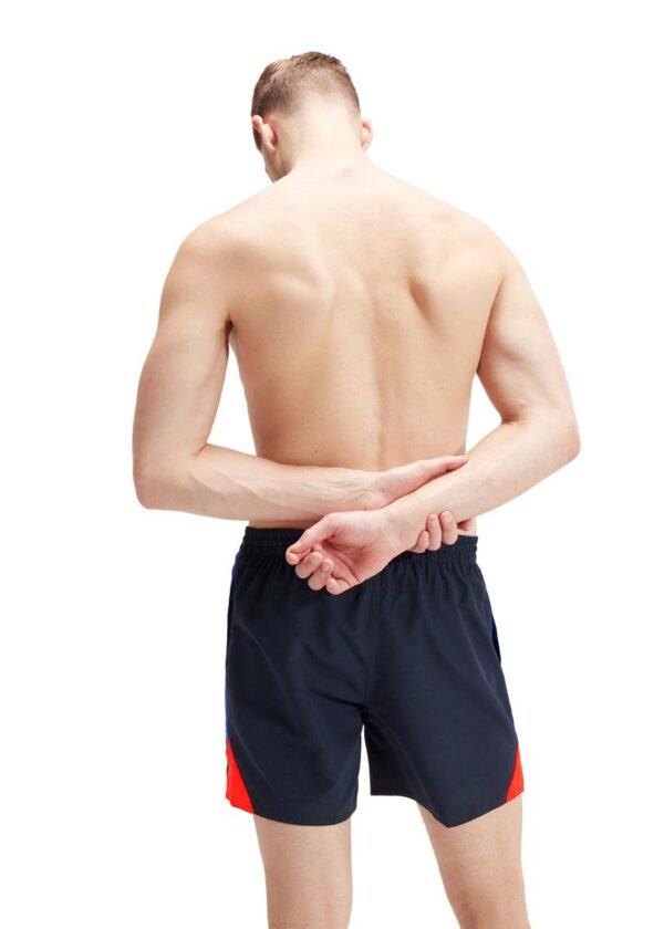 Speedo Hyper Boom Splice 16″ Watershort – True Navy/Volcanic Orange/True Colbalt