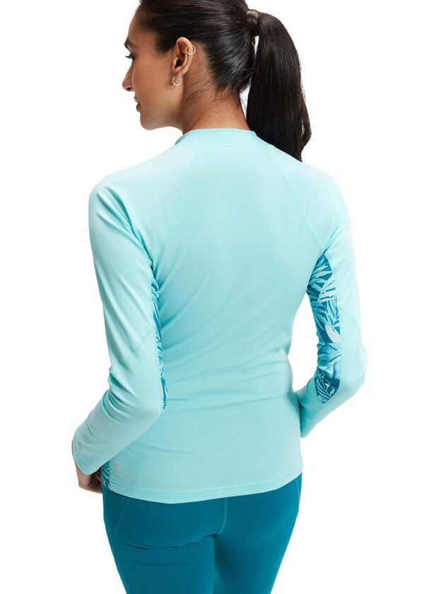 Speedo Womens Printed Long Sleeve Rash Top – Blue