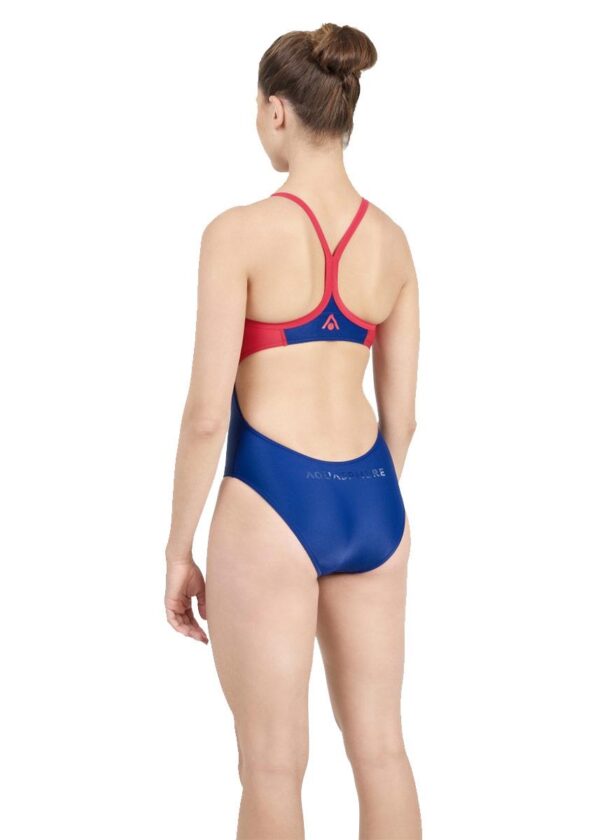Aquasphere Essential Flyback Swimsuit – Navy Blue / Red