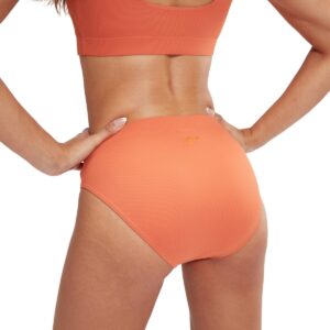 Speedo Womens Textured Deep U-Back Swim Bikini – Fall / Terracotta