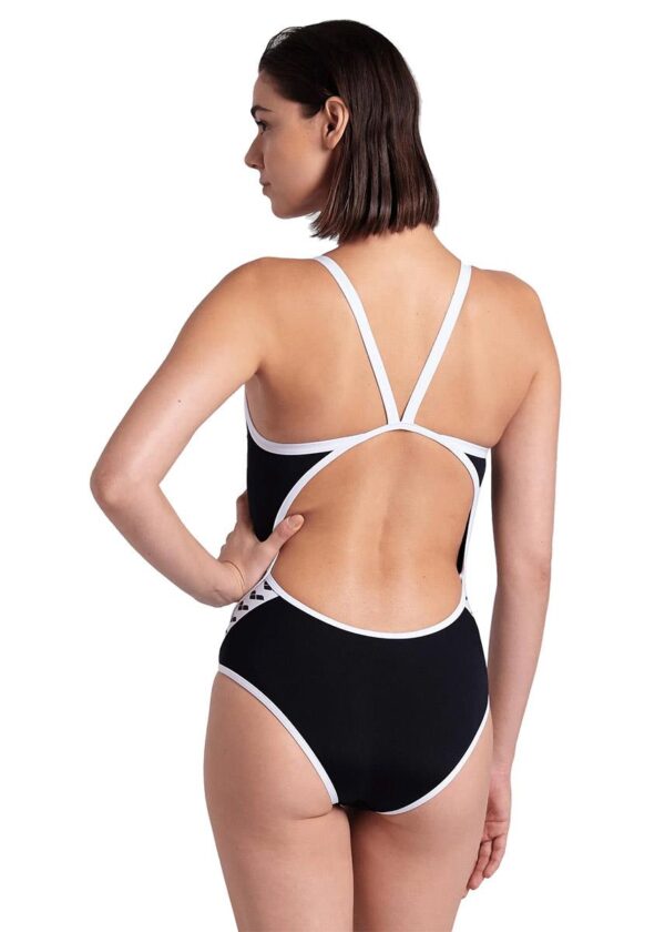 Arena Icons Solid Super Fly Back Swimsuit – Black / White