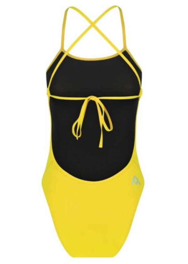 AMANZI Women’s Sunshine Tie Back One Piece Swimsuit – Yellow