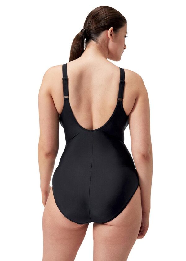 Speedo Womens Shaping Cross Knot One Piece Swimsuit – Black