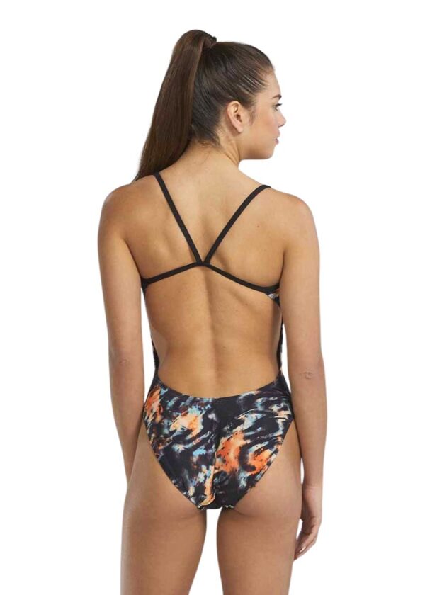 TYR Women’s Validus Cutoutfit Swimsuit – Orange / Aqua / Black