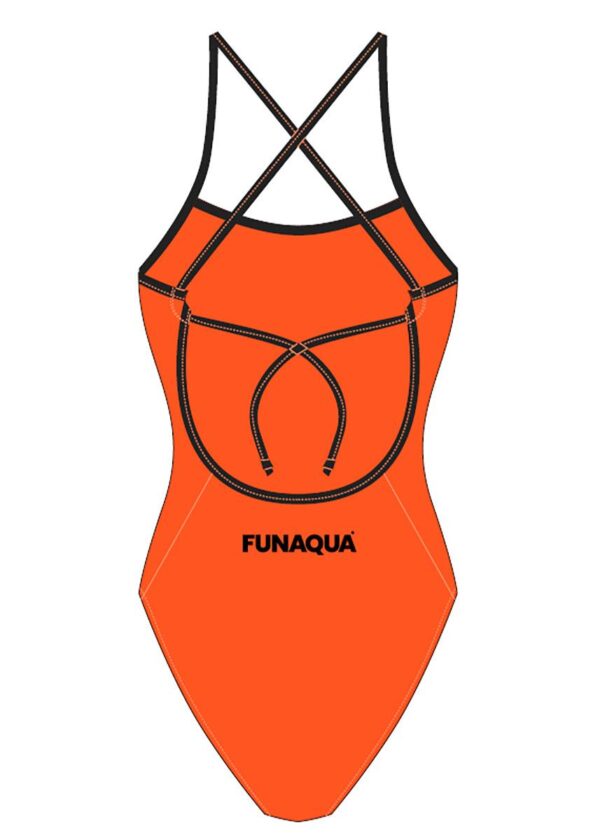 FunAqua Women’s Tangerine Tie Back Swimsuit – Fluo Orange