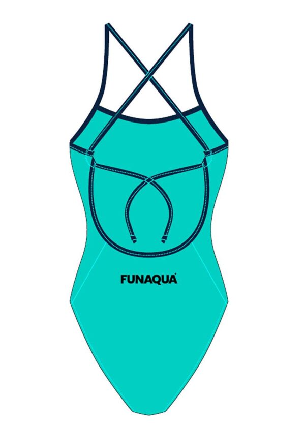 FunAqua Womens Gemstone Tie Back Swimsuit – Turquoise