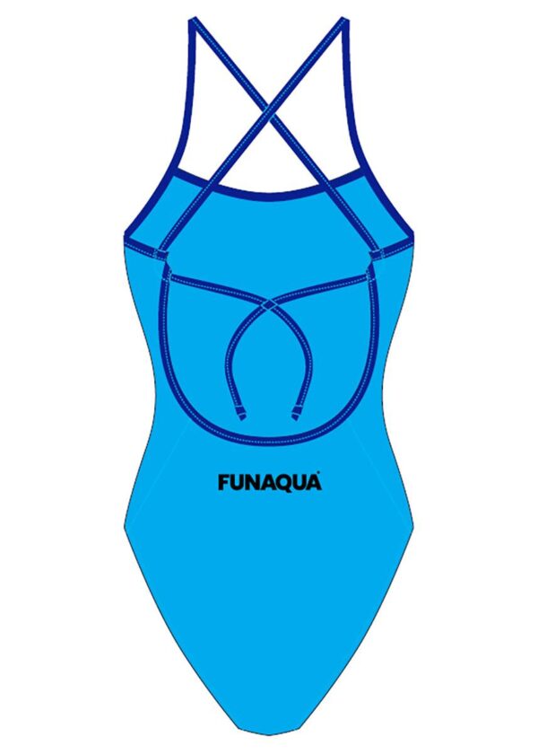 FunAqua Women’s Azure Tie Back Swimsuit Light Blue / Royal Blue