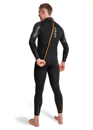 Zone3 Men’s Active-Flex Wetsuit – Black / Orange