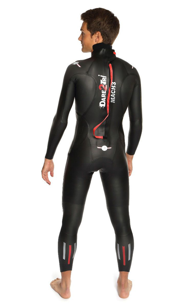 Dare2Tri Mens MACH3 S.7 Wetsuit – Black / Red