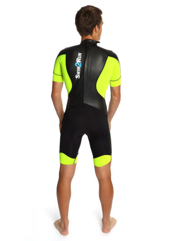 Dare2Tri Mens SwimRun GO Wetsuit – Black / Yellow
