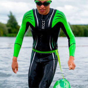 HUUB Men’s Surface Swim Wetsuit – Black / Fluo Green