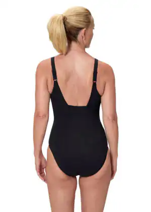 Speedo Shaping Contour Eclipse Printed Swimsuit – Black