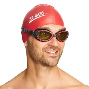 Zoggs Predator Flex Polarised Goggles Small Fit – Red / Black / Copper
