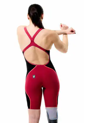 Speedo Fastskin LZR Pure Intent 2.0 Openback Kneeskin – Red / Black