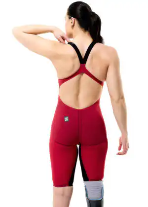 Speedo Fastskin LZR Pure Valor 2.0 Openback Kneeskin – Red / Black