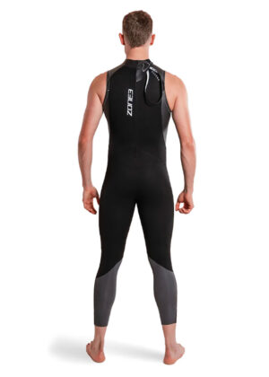 Zone3 Men’s Ascend Sleeveless Wetsuit – Black / Grey