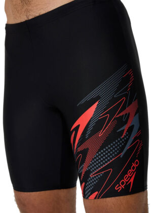 Speedo Medley Logo Jammer - Black / Red